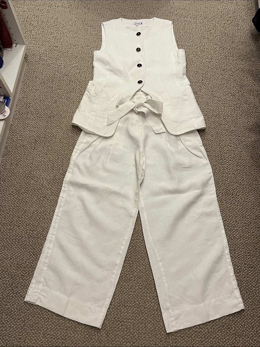Chico’s Wide-Leg 100% Linen Pants in White - Picture 13 of 13